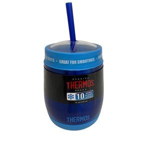 Thermos 16 oz. Vacuum Insulated Blue Stainless Steel Cold Dome Water Bottle with